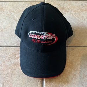 Vintage LIKE NEW Corvettes of Dallas TX‎ Embroidered Hat Velcro Back, Black